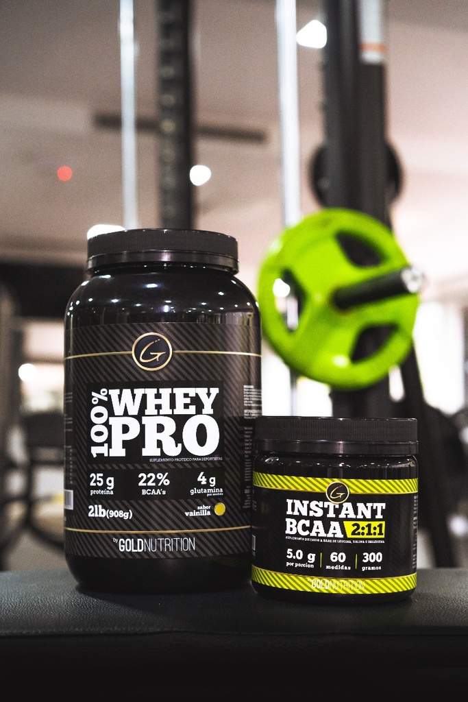 Pack Proteina - Whey Pro 2 Lb + Bcaa 300g + Shaker Sabor Natural + Sin Sabor
